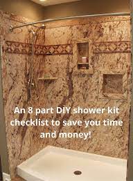 A Proven 8 Part Diy Shower Kit Checklist Saves Time And Money Diy Shower Shower Kits Diy Bathroom Makeover