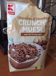 Pentu gătit, prăjit sau pentru prepararea săpunurilor. Crunchy Muesli Chocolate Hazelnut Kaufland 750 G