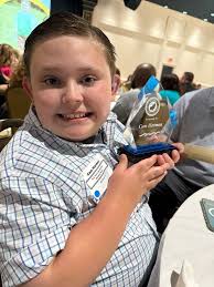 5th grade student, Cam Harmon, received the R.A. Horn Outstanding  Achievement Award and was honored at a luncheon in Columbus, Ohio. We are  so proud of you Cam!