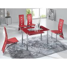 Red dining room table and chairs. Rimini Small Red Glass Dining Table With 4 Red D215 Chairs Glass Dining Table Small Glass Dining Table Glass Dining Room Table