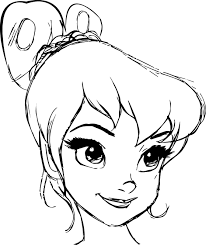 Tinker Bell Beautiful Face Coloring Page Coloringpagess Face Sketch Girl Face Beauty Girls Face Create a cute tinkerbell costume for your child's dress up trunk or your next costume party! tinker bell beautiful face coloring