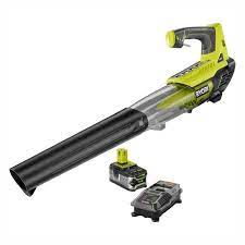 Ryobi One 18v 100 Mph 280 Cfm Cordless Battery Variable Speed Jet Fan Leaf Blower With 4 0 Ah Battery And Charger P2180 The Home Depot Ryobi Leaf Blower Jet Fan