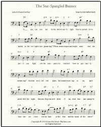 Select the image of the song below for a free, printable pdf of the melody. Star Spangled Banner Free Sheet Music Lyrics For All Instruments