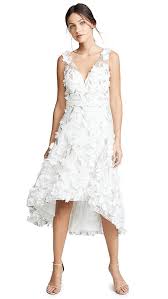 Marchesa Notte High Low Cocktail With Flower Petals Dresses Marchesa Notte Dress Select Dress