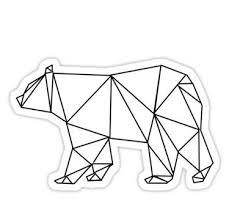 Aesthetic Black And White Geometric Animal Drawings Geometric Polar Bear Sticker By Averageayesha In 2020 Cute Stickers Aesthetic Stickers Print Stickers