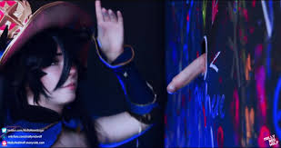 Russian porn cosplay by MollyRedWolf on Astrologer Mona from Genshin Impact