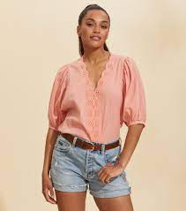 Shop odd molly clothes online from the official odd molly online shop. Portofino Blouse Perfect Papaya Odd Molly Welcome To The Official Odd Molly Online Shop