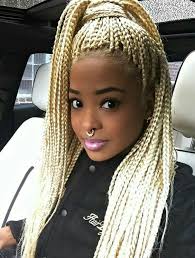 Black And Light Brown Box Braids Glamour 13 Blonde Braids On Dark Skin New Natural Hairstyles Blonde Box Braids Blonde Braids Hair Styles