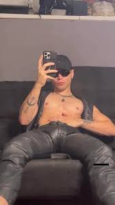 Hot horny fag rubs his hard bulge wearing leather pants - ThisVid.com