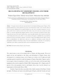 Pdf Hausa People Of Northern Nigeria And Their Development