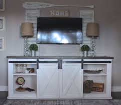Sliding Barn Door Console Diy Projects Barn Door Console Diy Projects Living Room Barn Door Cabinet