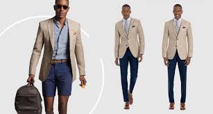 Black Blazer Khaki Pants Brown Shoes The Best Blazer And Pants Color Combinations Black Lapel Blazer Outfits Men Mens Shorts Outfits Best Blazer