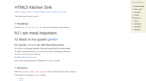 Sample Markup Containing Most Html5 Elements For Jumpstarting Testing Css Html5 Css Jquery