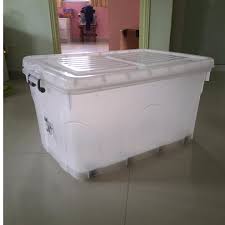 Big size storage box with wheels pulley quilt clothes storage box flat plastic sealed bed storage box. Toyogo Large Plastic Storage Box On Wheels Furniture Home Living Home Improvement Organisation Storage Boxes Baskets On Carousell