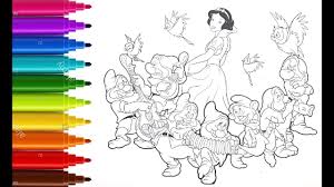 Snow white is a legendary fairy tale that is familiar to millions of children across the globe. How To Color Snow White And The Seven Dwarfs Coloring Books For Kids Youtube