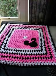 Minnie Mouse Granny Square Blanket Crochet Blanket Patterns Baby Blanket Crochet Crochet Baby