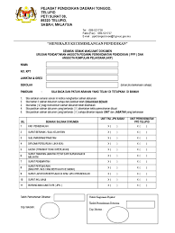 Buat semakan pada lampiran diberi. Fail Jabatan