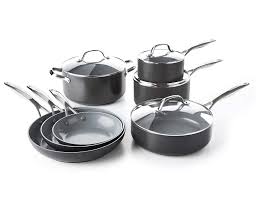 Amazon Com Greenpan Cc000675 001 Valencia Pro Hard Anodized 100 Toxin Free Healthy Ceramic Nonstick Metal Ceramic Cookware Set Ceramic Cookware Cookware Set
