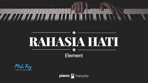 Rahasia Hati Male Key Element Karaoke Piano Youtube
