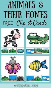 Free Animal Homes For Kids Clip It Cards Pets Preschool Fun Educational Activities Preschool Activities