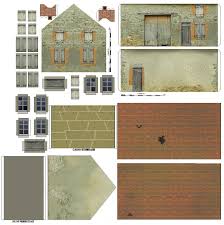 La Ferme Abandonnee H O Decoupages Faciles En 2020 Maisons En Papier Maquette Maison Modeles En Papier