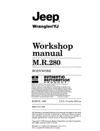 Order your jeep wrangler tj fest 2021 hats today! Jeep 1987 Wrangler Workshop Manual Pdf Download Manualslib