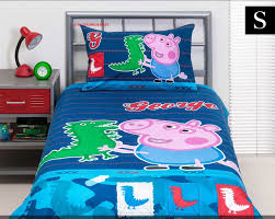 Single Bed Peppa Pig George Licenced Quilt Cover Set Doona Pillowcase Quilt Cover Sets Quilt Cover Peppa Pig George