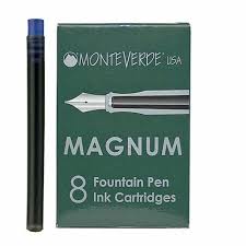 Monteverde Usa Fountain Pen Magnum Refill Cartridges 24pcs Blue 3 Packs Of 8 Free Shipping Worldwide Fountain Pen Writing Accessories Writing Instruments