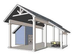 006g 0161 Rv Carport Plan With Storage And Covered Porch Carport Plans Rv Carports Carport