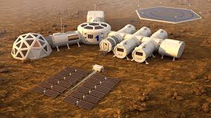 Mars City Colone 3d Model 3d Model Space Colony Concept Mars Colony Sci Fi Concept Art