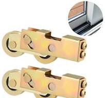 2 Pcs Sliding Patio Door Tandem Roller Assembly,1-1/4 Inch Steel Ball Wheel  Bearing, Adjustable Sliding Door Wheel Replacement for Sliding Glass Door  ...