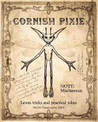 Cornish Pixie Fantastic Beasts Book Page Digital Painting Etsy Harry Potter Poster Fantastic Beasts Book Harry Potter Pictures