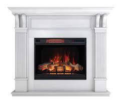 The brick background even has natural soot marks, making it look even more authentic. Dragonblaze Electric Fireplace Premium Mantel Bella White Electric Fireplaces With 5200 Btu Infrared Heater Large White Electric Fireplace Heater 3d Flame Effects Safe And Maintenance Free Buy