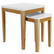 Hygena Skye Nest Of 2 Tables - White At Argoscouk Coffee Table Furniture Home