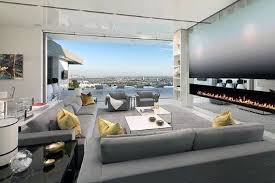 The living room of film and tv producer brian grazer's modern, santa monica, california, mansion, with interior design by waldo fernandez, features triangular chairs by rick owens and a painting. Top 50 Best Modern Living Room Ideas Contemporary Designs