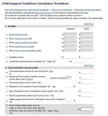 14 Genuine Florida Child Support Guidelines Worksheet Calculator