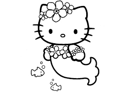 Online coloring pages coloring page hello kitty mermaid hello kitty, download print coloring page, хэллоу китти, море, русалка. Cute Cat Coloring Pages To Print