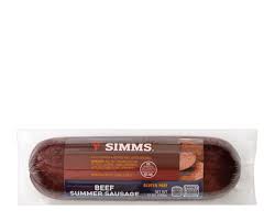 Lean ground beef, liquid smoke, black pepper, curing salt, garlic salt. Original Or Beef Summer Sausage Simms Aldi Us