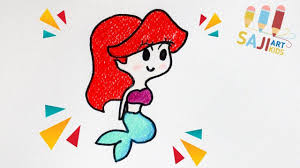 วาดร ปเจ าหญ งแอเร ยลง ายๆ วาดร ประบายส ไม สวยๆ how to draw princess ari ภาพ