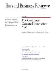 Pdf The Customer Centered Innovation Map