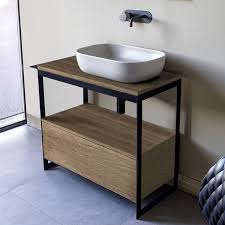 See more ideas about console sinks, console sink, bathroom console. Scarabeo 1804 Sol3 89 By Nameek S Solid Console Sink Vanity With Ceramic Vessel Sink And Natural Brown Oak Drawer Thebathoutlet