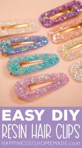 Wanna make some hair clips for girls? Easy Diy Resin Hair Clips Happiness Is Homemade