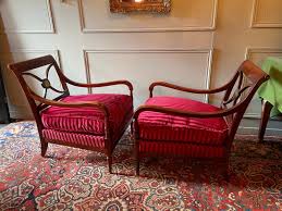 Maison jansen's style fused traditional european design with trends of the time such as vienna secession, modernism and art deco. Pair Of Armchairs Maison Jansen And Maurice Hirsch 1960s Armchair