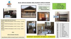 Harga sewa bilik yang murah di kuala terengganu iaitu rm55, rm70 & rm80 sahaja. Masnan Property Rumah Sewa Di Kg Pak Jin Gong Badak Hanya Available Untuk Lelaki Pada Bulan 3 4 5 Shj Facebook