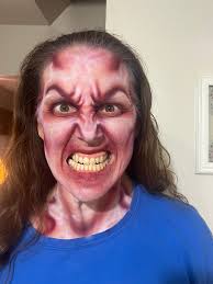 Airbrushing custom horror character portraits