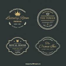 Get ready to discover your new luxury brand. Luxury Real Estate Logos With Golden Details In Vintage Style Free Vectors Ui Download