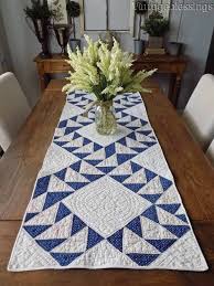 Antique Dated 1847 Flying Geese Indigo Blue Quilt Farmhouse Table Runner 58 Farmhouse Table Runners Table Runner And Placemats Quilted Table Runners