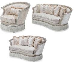Aico Furniture Giselle 3 Piece Living Room Set Fs Gsele15 Frsco 3set 3 Piece Living Room Set Aico Furniture Living Room Sets