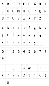 Ceria Lebaran Normal Font Character Map
