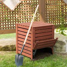 Cedar wood is very sturdy making this compost bin very durable. Leisure Season 27 In X 27 In X 30 In 8 5 Gal Cedar Compost Bin Cb2730 The Home Depot